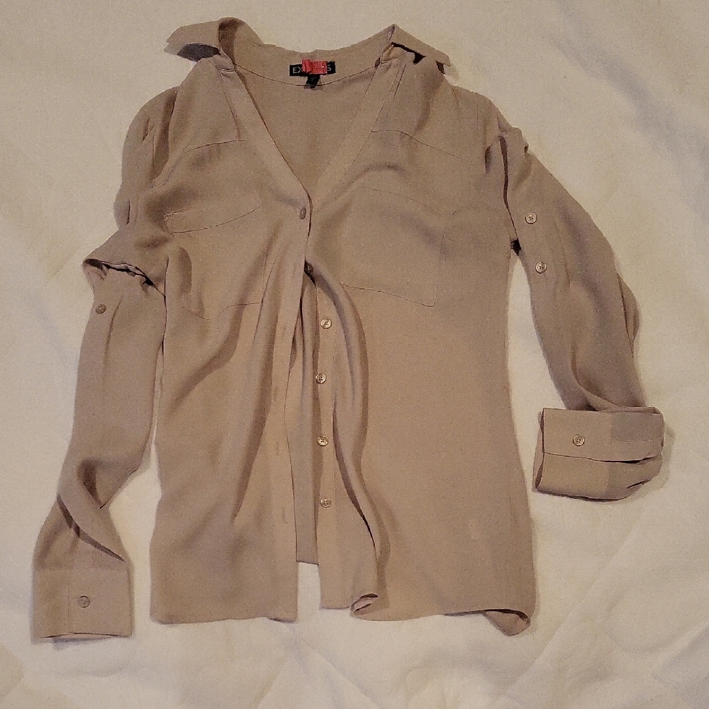 Express Taupe Blouse